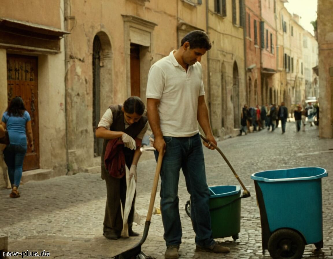 Reinigung und Hausmeistertätigkeiten im Stadtbild   - Womit verdienen Sinti und Roma ihr Geld » Vorurteile und Fakten